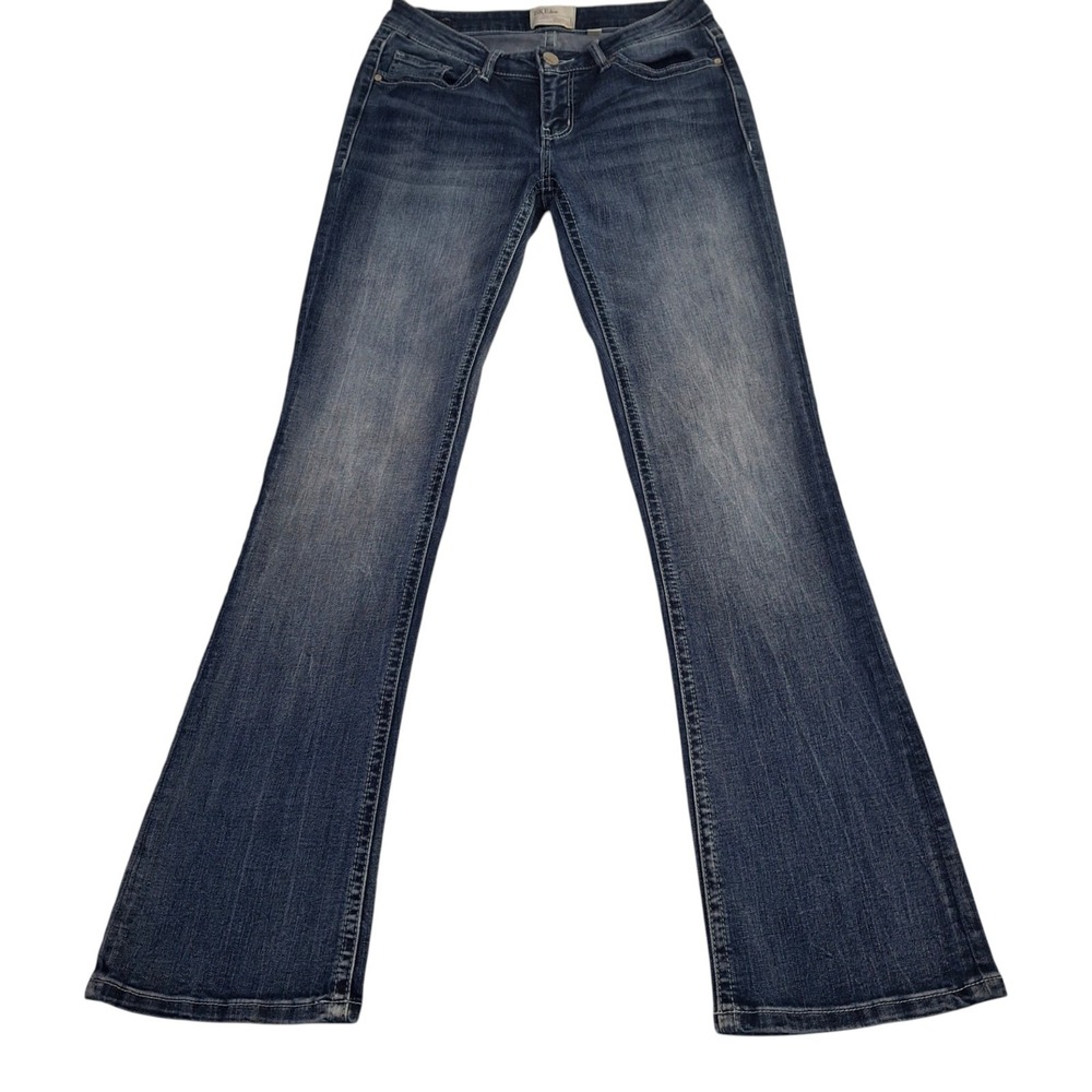 BKE Stella Bootcut Jeans Womens 27R Medium Wash Low Rise Embroidered Denim
